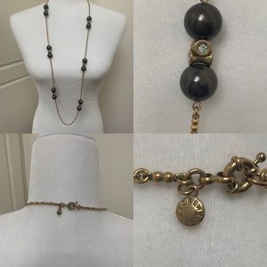 JCrew gold and bead necklace
